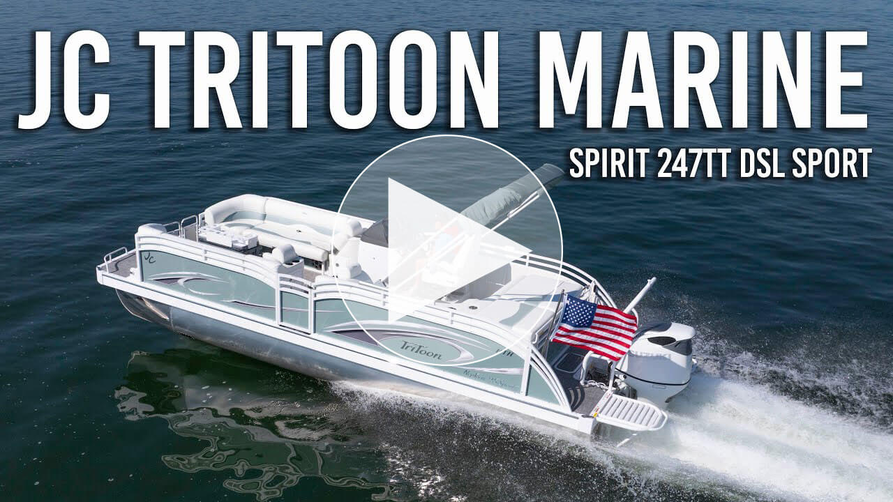 JC TriToon Marine Pontoon Deck Boat 2026 Shootout Spirit 247TT DSL Sport